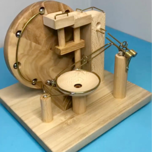Handcrafted Wooden Perpetual Motion Pulley Masterpiece