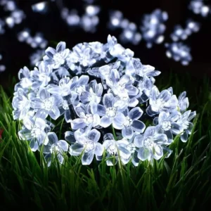 NC4MW Cool White Flower String Light, Led Blossom Fairy String Light 3 mtr