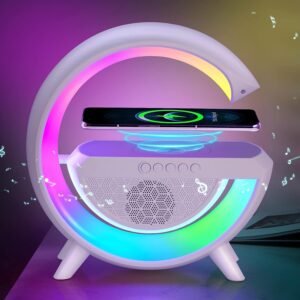 Nanocliq Atmosphere G Lamp with Wireless Charging, Bluetooth, Speaker, FM Radio & 6 Color Music Sync Lighting Mode