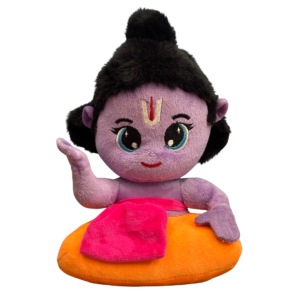 Lildevas Baby Lord Krishna Premium Plush Fabric Soft Toy for Kids | 27X20 cm | Safe for Kids | Beautiful Medium Brahma Soft Toy