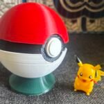 3D Printed Functional Pokéball with 1 Pokémon Figure and Stand | Opening Storage Pokéball Collectible | Anime Desk Toy for Pokémon Fans & 3D Printing Lovers