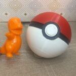 3D Printed Functional Pokéball with 1 Pokémon Figure and Stand | Opening Storage Pokéball Collectible | Anime Desk Toy for Pokémon Fans & 3D Printing Lovers