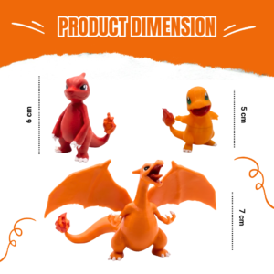 Fire Dragon Evolution Trio Figurine | 3D Printed Display Set