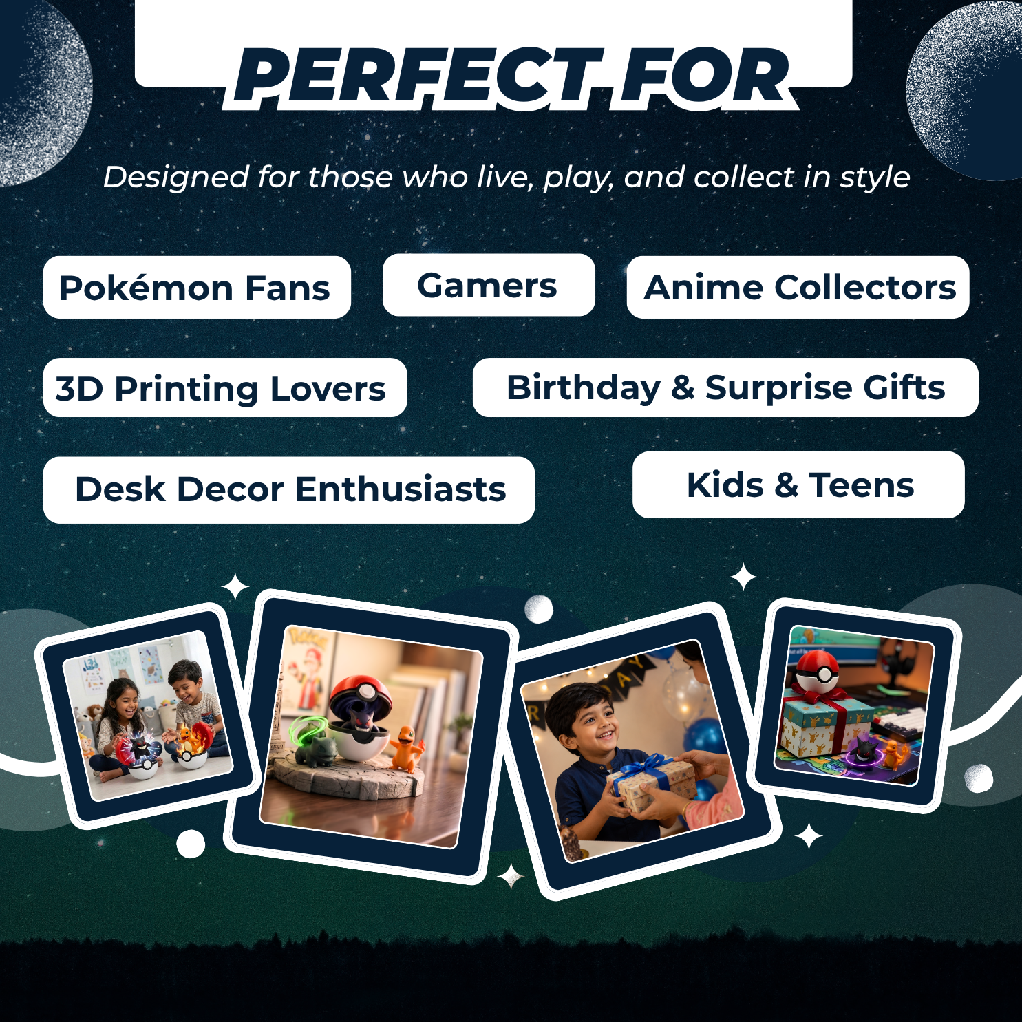 3D Printed Functional Pokéball with 1 Pokémon Figure and Stand | Opening Storage Pokéball Collectible | Anime Desk Toy for Pokémon Fans & 3D Printing Lovers - Image 5