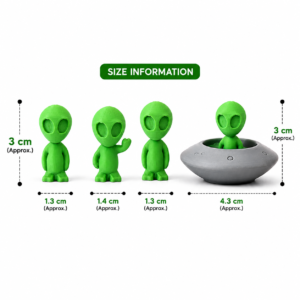 3D Printed Little Alien Visitors (Set of 4)